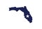 Florida outline map state shape USA