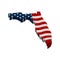 Florida Patriot Map. 3D Rendering Illustration