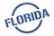 Florida stamp. Florida grunge round isolated sign.