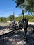 A Florida State Park Ranger guiding a tour at Windley Key Fossil Reef Geological State Park in Islamorada, Florida