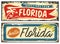 Florida state signs with decorative ribbon