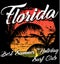 Florida - vector illustration concept in vintage graphic style f