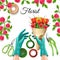 Florist Color Concept vector design illustration