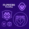 Florist Flower Shop icons logos