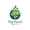 The florist, green nature logo design