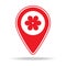 florist map pin icon. Element of warning navigation pin icon for mobile concept and web apps. Detailed florist map pin icon can be