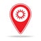 florist map pin icon. Element of warning navigation pin icon for mobile concept and web apps. Detailed florist map pin icon can be