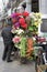 Florist selling flowers by the road