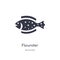 flounder icon. isolated flounder icon vector illustration from animals collection. editable sing symbol can be use for web site
