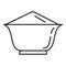 Flour bowl icon, outline style