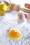 Flour Eggs Olive Oil and Rolling Pin