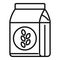 Flour pack icon, outline style