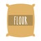 flour powder bag isolated icon design