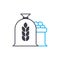 Flour production linear icon concept. Flour production line vector sign, symbol, illustration.