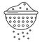 Flour sieve icon, outline style