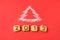 Flour Silhouette Christmas Tree with cookies digits 2019