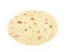 Flour tortilla flatbread isolated