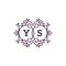 Flourish Swirl Logo Letter YS Minimalist emblem