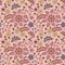 Flourish tiled pattern. Floral oriental ethnic background. Arabic ornament with fantastic flowers and leaves. Wonderland