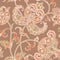 Flourish tiled pattern. Floral oriental ethnic background. Arabic ornament with fantastic flowers and leaves. Wonderland motives