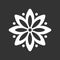 flover icon design icon on a black background