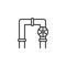 Flow control valve line icon