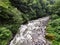 The flow of the long stream in the green nature of Rize Ayder