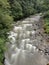 The flow of the long stream in the green nature of Rize Ayder