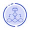 Flowchart, Algorithm, Business, Data Architecture, Scheme, Structure, Workflow Blue Dotted Line Line Icon