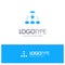 Flowchart, Algorithm, Business, Data Architecture, Scheme, Structure, Workflow Blue Solid Logo with place for tagline