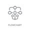 Flowchart linear icon. Modern outline Flowchart logo concept on