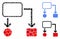 Flowchart Scheme Mosaic Icon of Spheric Items