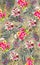 Flower allover color pattern image digital colorful graphics cute