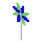 Flower animal vane icon isometric vector. Wind pinwheel