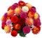 Flower arrangement of chrysanthemums and dahlias