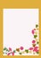 Flower background art orange card