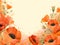 flower background with a cluster of orange poppies
