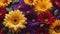 Flower background. Multicolored gerbera daisies. ai generated