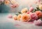 Flower background Pastel Peony Symphony: Soft Floral Elegance