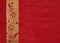 Flower bamboo banner on red wood