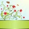 Flower and birds spring background