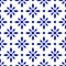 Flower blue pattern