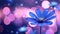 flower blue purple bokeh