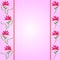 Flower Borders on Pink Gradient Background