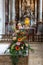 flower bouquet in church altar