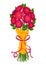 Flower bouquet icon. Cartoon blooming bunch of plants for vase or pots. Colorful meadow greenery, garden flowers. Vector