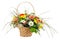 Flower bouquet from multi colored chrysanthemum and other flower