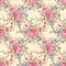 Flower bouquet pattern. Floral seamless background. Floral seam