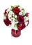 Flower bouquet in red vase