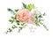 Flower Bouquet vector design object element. Peach, pink rose, e